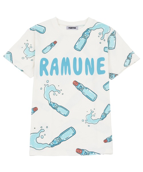 PUNYUSTシャツ PUNYUS | フード総柄Tシャツ(RAMUNE） - Buyee, an Online