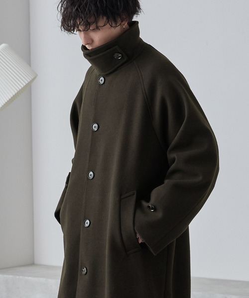 ニイ　　　24aw ソフトメルトン ステンカラーコート　カーキ ニイ 24aw ソフトメルトン ステンカラーコート カーキ moment+ ステン
