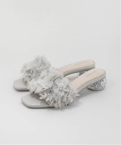 RANDA | シフォンフラワーミュールサンダル - Buyee, an Online Proxy