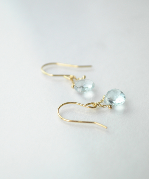ANQ. | 「anq.」K18/K10・天然石マロンピアス 誕生石 - Buyee