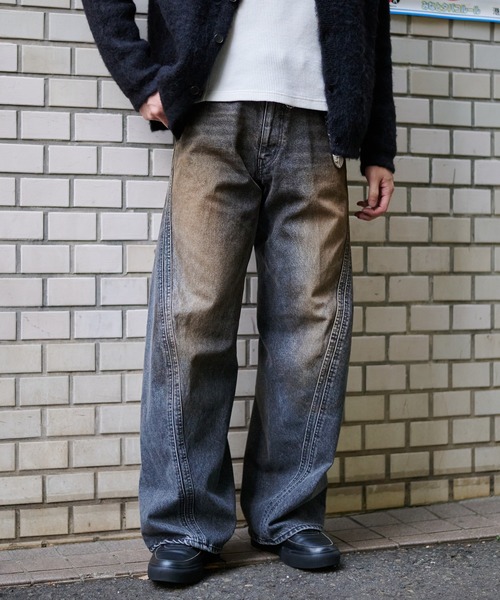 ゆうき様NVRFRGT RUSTY FADED 3D TWISTED JEANS NVRFRGT/ネヴァーフォーゲット】 RUSTY FADED 3D TWISTED JEANS