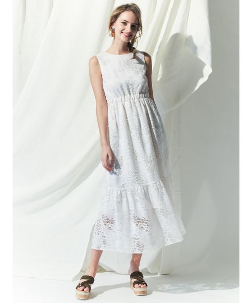 Mercuryduo 配色レースマキシワンピース Buyee An Online Proxy Shopping Service Shop At Zozotown Bot Online