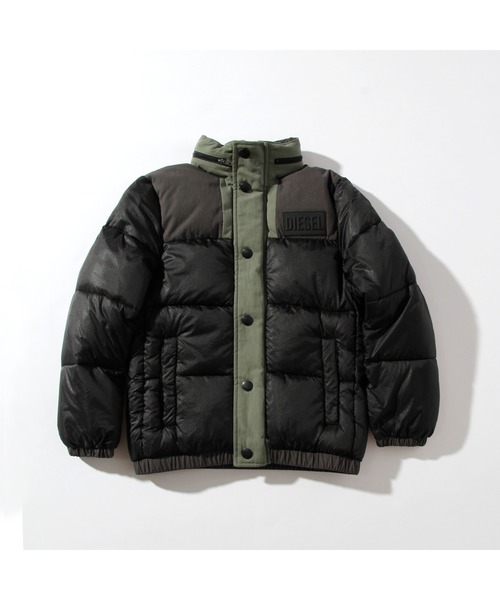 DIESEL ブルゾンジャケット ダークグレー ロゴ ボア キッズ ブランド