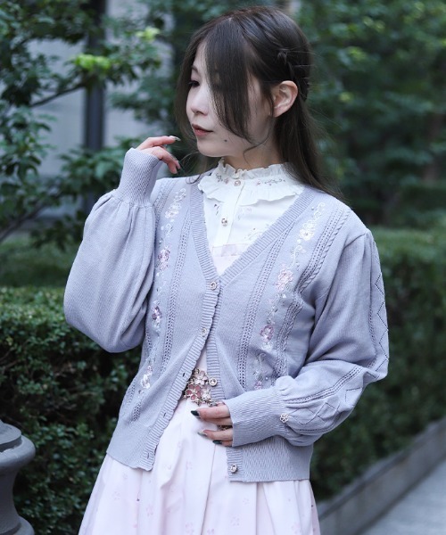 AXES FEMME | 桜刺繍ニットカーディガン - Buyee, an Online Proxy