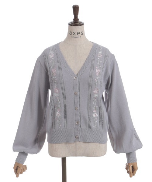 AXES FEMME | 桜刺繍ニットカーディガン - Buyee, an Online Proxy