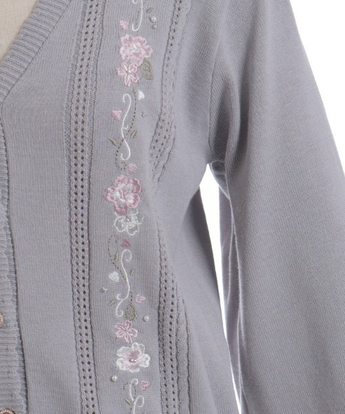 AXES FEMME | 桜刺繍ニットカーディガン - Buyee, an Online Proxy