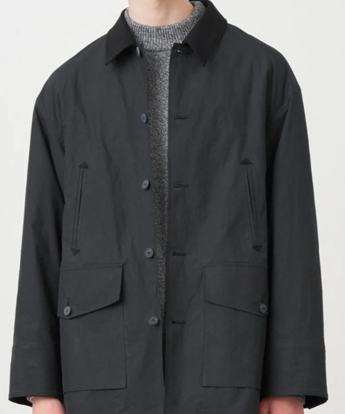 ATON | ATON (エイトン)NATURAL DYED WEATHER | SAFARI JACKET - Buyee 
