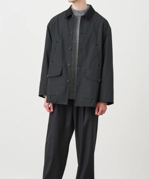 ATON | ATON (エイトン)NATURAL DYED WEATHER | SAFARI JACKET - Buyee 