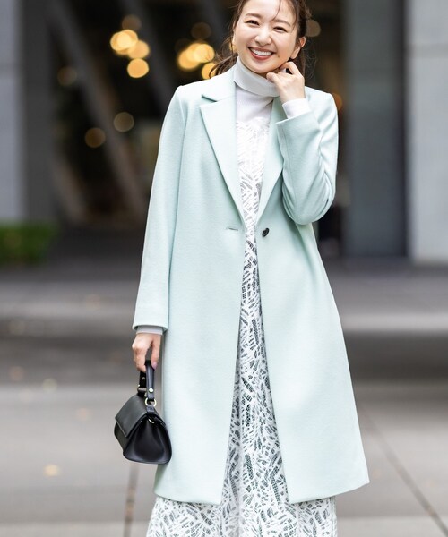 INDIVI | 【名品コート／日本製】ウール100％チェスターコート - Buyee