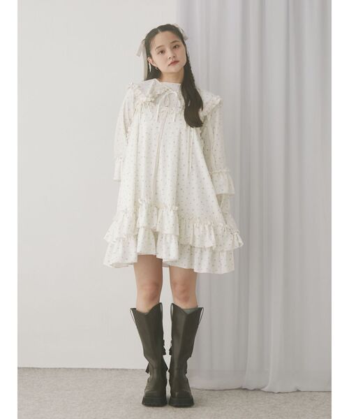 merry Jenny ホイップクリームミニワンピース ピンク メリージェニー