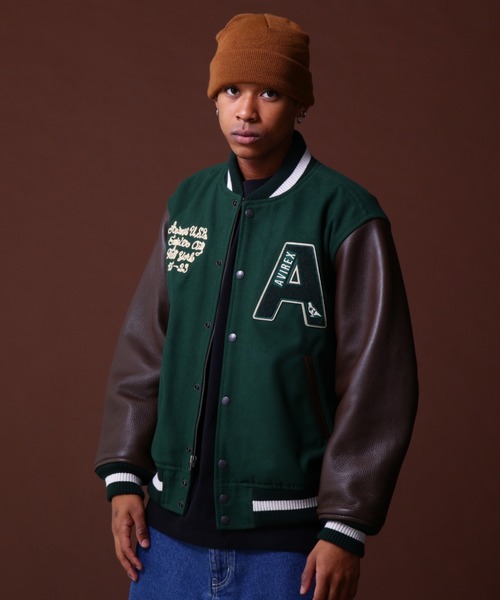 FATスタジャン&ノーティカフリースセット （AVIREX | STADIUM JACKET 