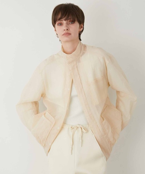 新品未使用　LA PEAU DE GEM テックシアーブルゾン LA PEAU DE GEM | 【LA PEAU DE GEM】teck sheer blouson/テック