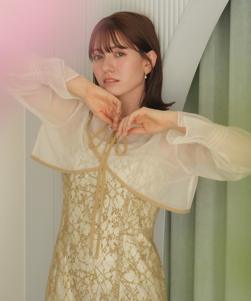 ASTORIA ODIER | 3wayボレロ×マーメードレース刺繍ワンピースドレス