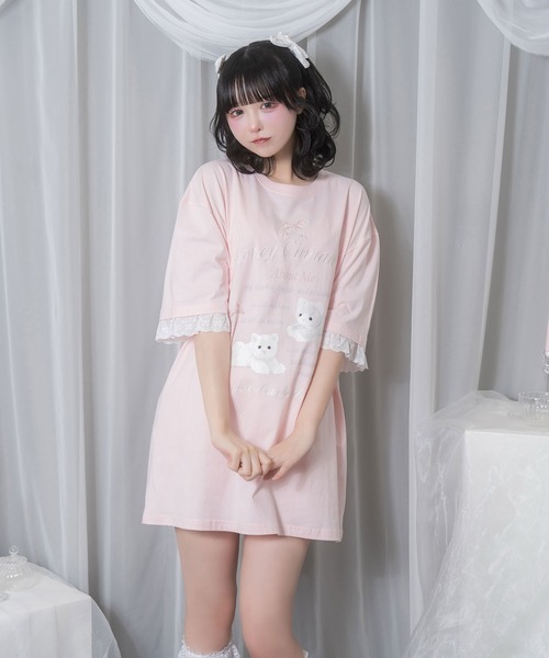 Honey Cinnamon♡ twins catsジャガードニットカーディガン Honey