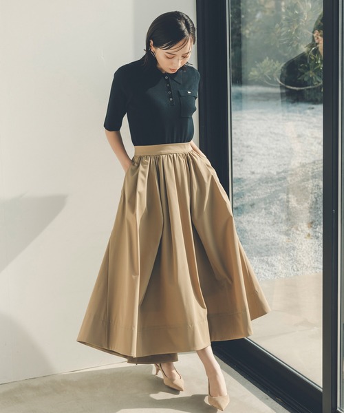 ANUANS | 【ZOZO限定カラー】ポロニットドッキングワンピース - Buyee