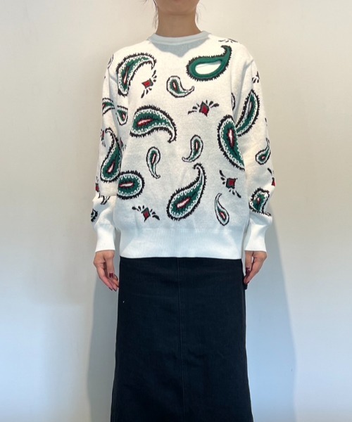 TOGA | TOGA PULLA Paisley jacquard knit pullover - Buyee, an 