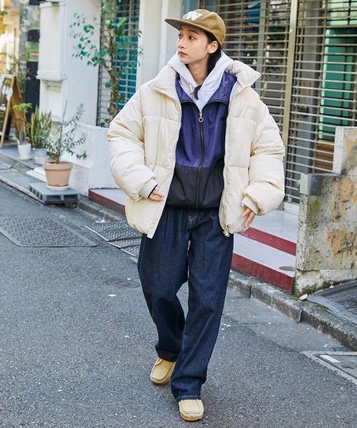 MONO-MART | ビッグシルエット切り替えブルゾン バイカラー