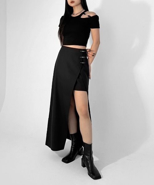 マルジェラ　アシメトリーラップスカート アシンメトリーラップスカート（スカート）｜STYLE DELI