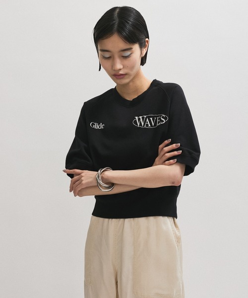 アダムエロペ サステナブル ワイドスリーブブルゾン ホワイト