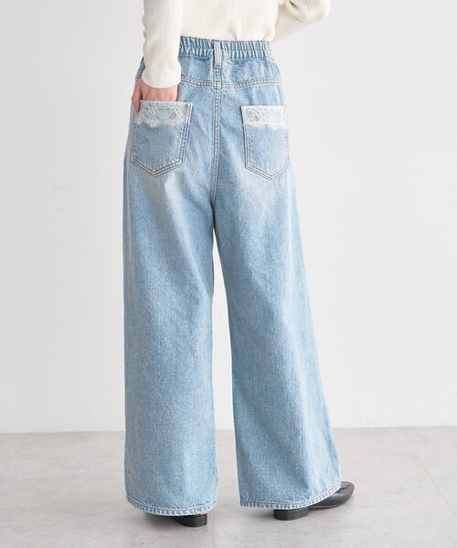 ジーンズ 「GRANCY」Seam Design Wide Straight Denim Pants / シーム 