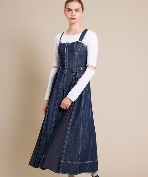 Casa Fline Casa Fline カーサフライン フロントホックデニムロングワンピース Buyee 通販代理購入サービス Zozotownでお買い物