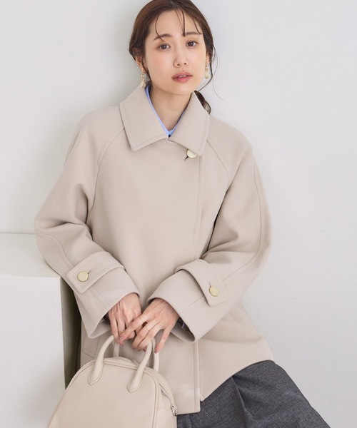 ROPE' PICNIC | ジャージーメルトンシリーズ 金ボタンミドル丈コート