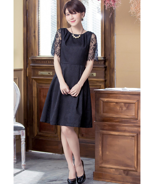 Retica 半袖レースひざ丈フレアパーティードレスワンピース Buyee An Online Proxy Shopping Service Shop At Zozotown Bot Online