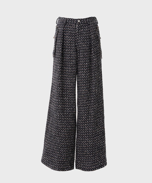 SULVAM | 【sulvam/サルバム】FANCY TWEED WIDE PANTS - Buyee, an