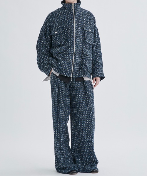 SULVAM | 【sulvam/サルバム】FANCY TWEED WIDE PANTS - Buyee, an