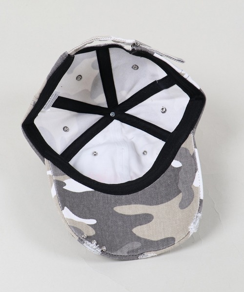 SPINNS | カモフラージュ柄コットンキャップ/ダブルブリム/刺繍ロゴ