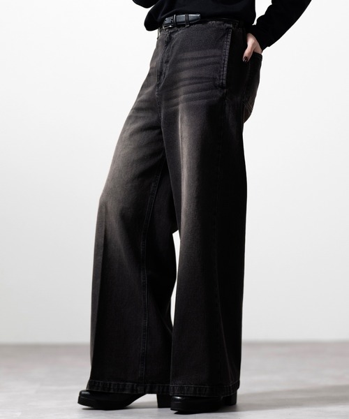 【CLEL】Vintage Design Flare Denim Pants /ヴィンテージデザイン フレアデニムパンツ