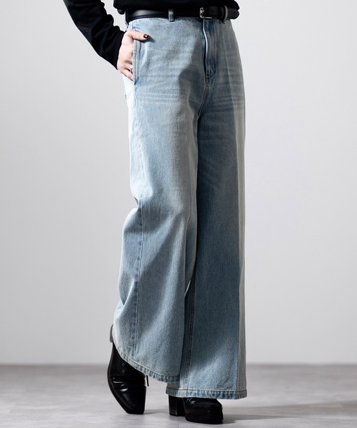 パンツ Rosen Kreuz SIDEBELT DOCKING FLARE PANTS Rosen Kreuz】SIDE BELT DOCKING FLARE PANTS | OUR BRAND,Rosen Kreuz