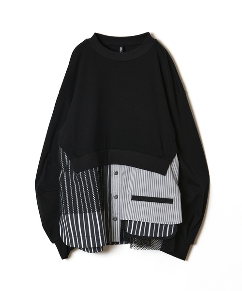 【新品・未使用】AULAAILA シャツコンビネーションプルオーバー SHIRT COMBINATION PULLOVER — aulaaila
