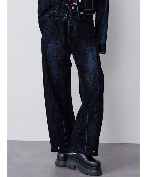 MURUA フロッキーパレルレッグデニム MURUA | フロッキーバレルレッグデニム【セット販売対象】 - Buyee, an