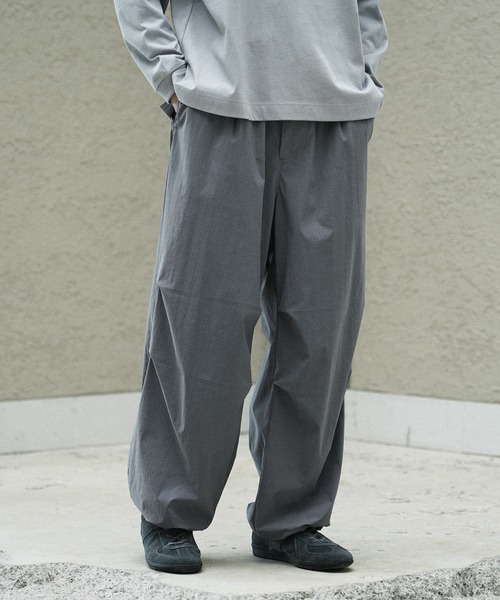 GRANCY ナイロンパンツ グリーン グレー 10 GRANCY ボタン