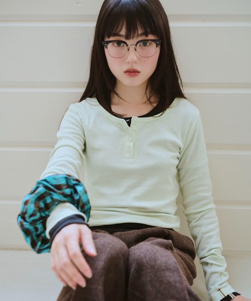 COMMON GULL PRODUCTS. | ひとえふたえパックヘンリーロンTEE - Buyee