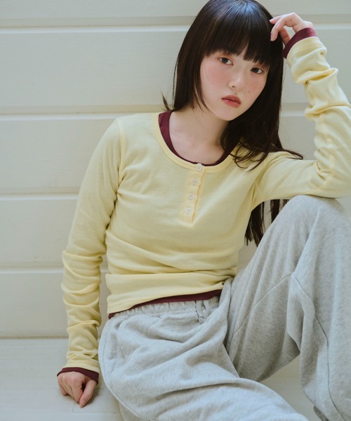 common gull products パックヘンリーロンTEE COMMON GULL PRODUCTS. | ひとえふたえパックヘンリーロンTEE - Buyee