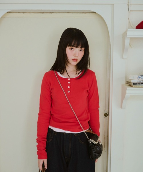 COMMON GULL PRODUCTS. | ひとえふたえパックヘンリーロンTEE - Buyee