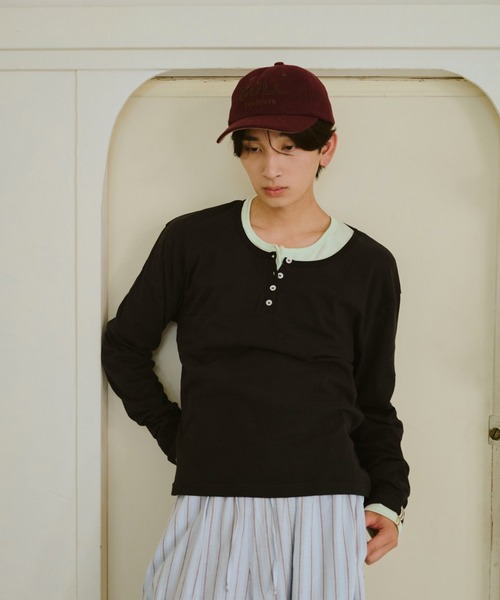 COMMON GULL PRODUCTS. | ひとえふたえパックヘンリーロンTEE - Buyee