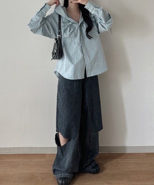 NEMNE STORE | フェイクファーリボンブルゾン - Buyee, bir Online