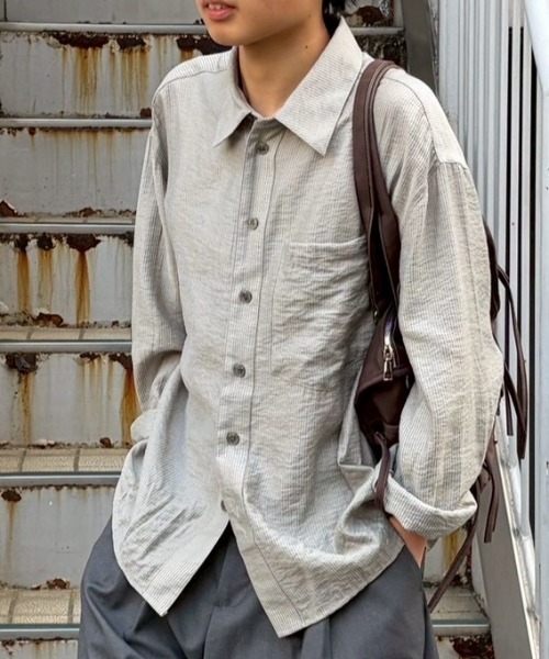CHIKASHITSU + | 【Chikashitsu +】stripe tuck slacks