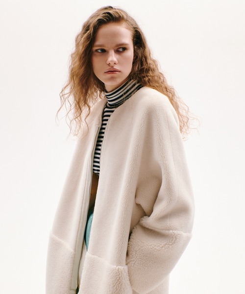 アルアバイル リバーシブルムートンショートフーディ （ALLUREVILLE 