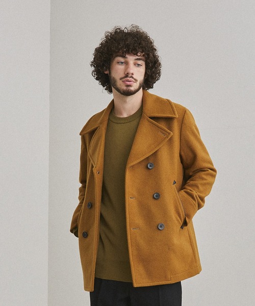 ブラウン系 M 送料無料 一部地域を除く United Tokyo Pコート キャメル ピーコート メンズ ブラウン系m 13 646 Centreeasy Com