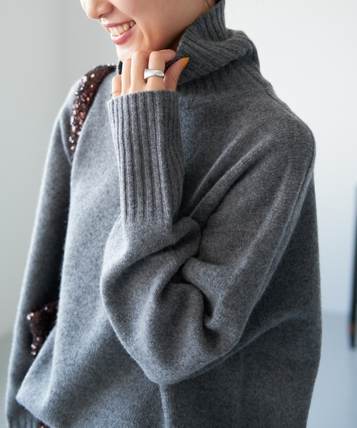 新品☆Spick＆Span☆タートルネックニット☆ ブルー Spick＆Span（スピック アンド スパン） 「Spick & Span