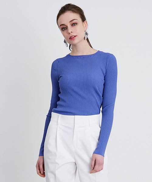 City レーヨンリブクルーネックニット Buyee日本代購服務 於zozotown購物 Bot Online