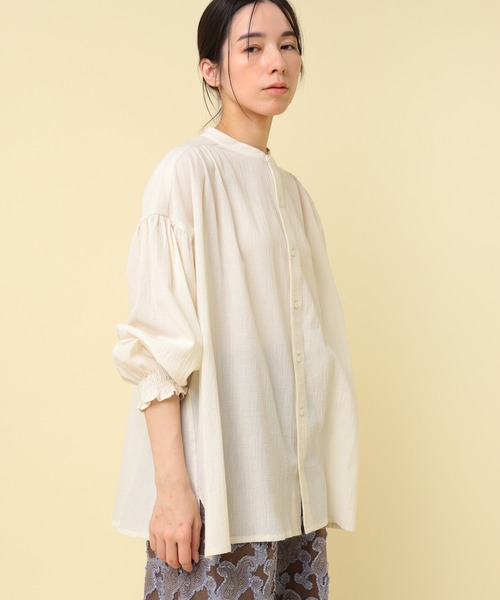 RNA-N | B2876 コットンガーゼギャザーシャツ - Buyee, an
