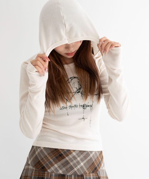 パーカー DISPARK/「25年春夏新作」HEARTDEVIL SSピグメントパーカー レディース DISPARK/【25年春夏新作】HEARTDEVIL SSピグメントパーカー