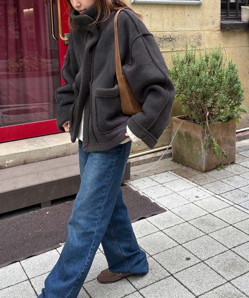 CANAL JEAN | diggity 襟ボアハーフダウンコート - Buyee, an Online