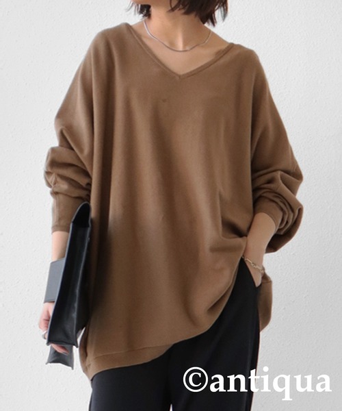 antiqua - ◆専用◆antiqua新品コットンワイドニット❤︎2点❤︎デニム ニット×デニム コーデセット（ニット/セーター）｜antiqua