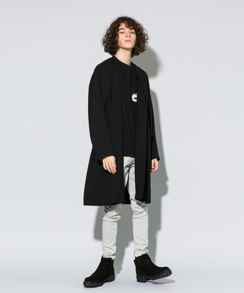 DIET BUTCHER | 【DIET BUTCHER SLIM SKIN】Super100's no collar coat